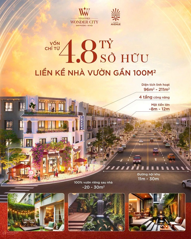 Sốt Vinhomes Đan Phượng giá cực tốt, cơ hội đầu tư siêu lợi nhuận.