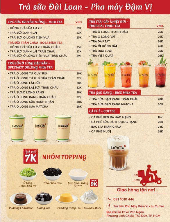SANG NHƯỢNG GẤP QUÁN TRÀ SỮA LUYUTEA – THƯƠNG HIỆU ĐÀI LOAN – VỊ TRÍ VÀNG NGAY CHỢ THỦ ĐỨC