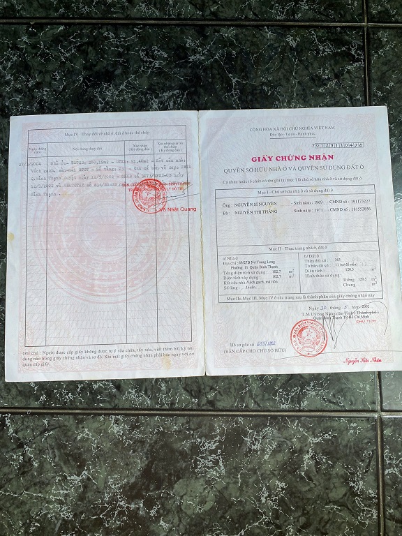 CẦN BÁN NHÀ TẠI 69/27B NƠ TRANG LONG-PHƯỜNG11- QUÂN BÌNH THANH-TPHCM