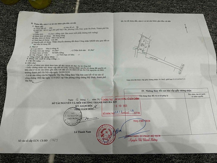 CHÍNH CHỦ BÁN NHÀ NGÕ 285 ĐỘI CẤN – NHÀ ĐẸP, GIÁ HỢP LÝ – SỔ ĐỎ CHÍNH CHỦ