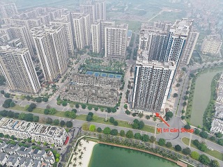 Cho thuê shophouse tòa H3 trực diện hồ – dự án Masteri Water Front – Ocean Park 1. Vị trí đắc địa