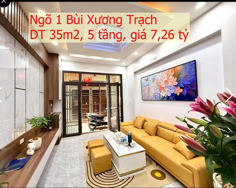Nhà mới cực đẹp Phố Bùi Xương Trạch, Thanh Xuân, thông tứ phía DT35m2, 5 tầng, Giá chào 7,26 tỷ