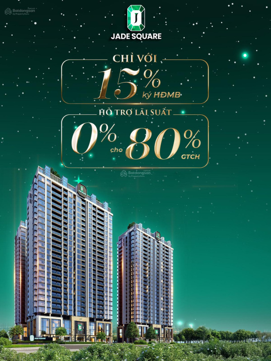 CĐT nhận booking dự án Jade Square Cổ Nhuế 128m2, 154m2 HTLS 0% 2năm, CK 2 – 10%