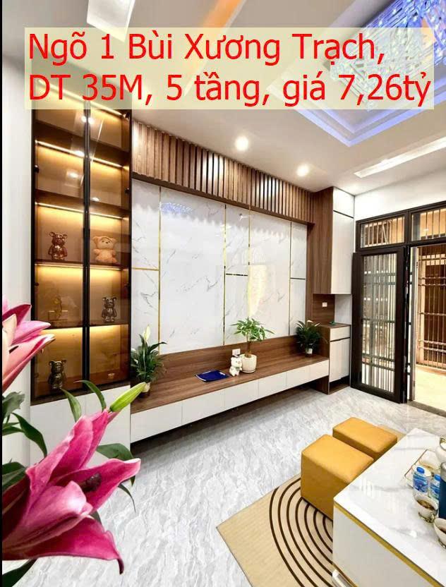 Nhà mới cực đẹp Phố Bùi Xương Trạch, Thanh Xuân, thông tứ phía DT35m2, 5 tầng, Giá chào 7,26 tỷ
