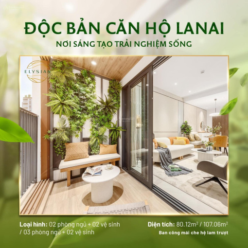 Căn hộ Elysian quận 9, danh sách các căn hộ 1,2,3PN giá tốt view đẹp, mua ngay trực tiếp CĐT, CK 8%