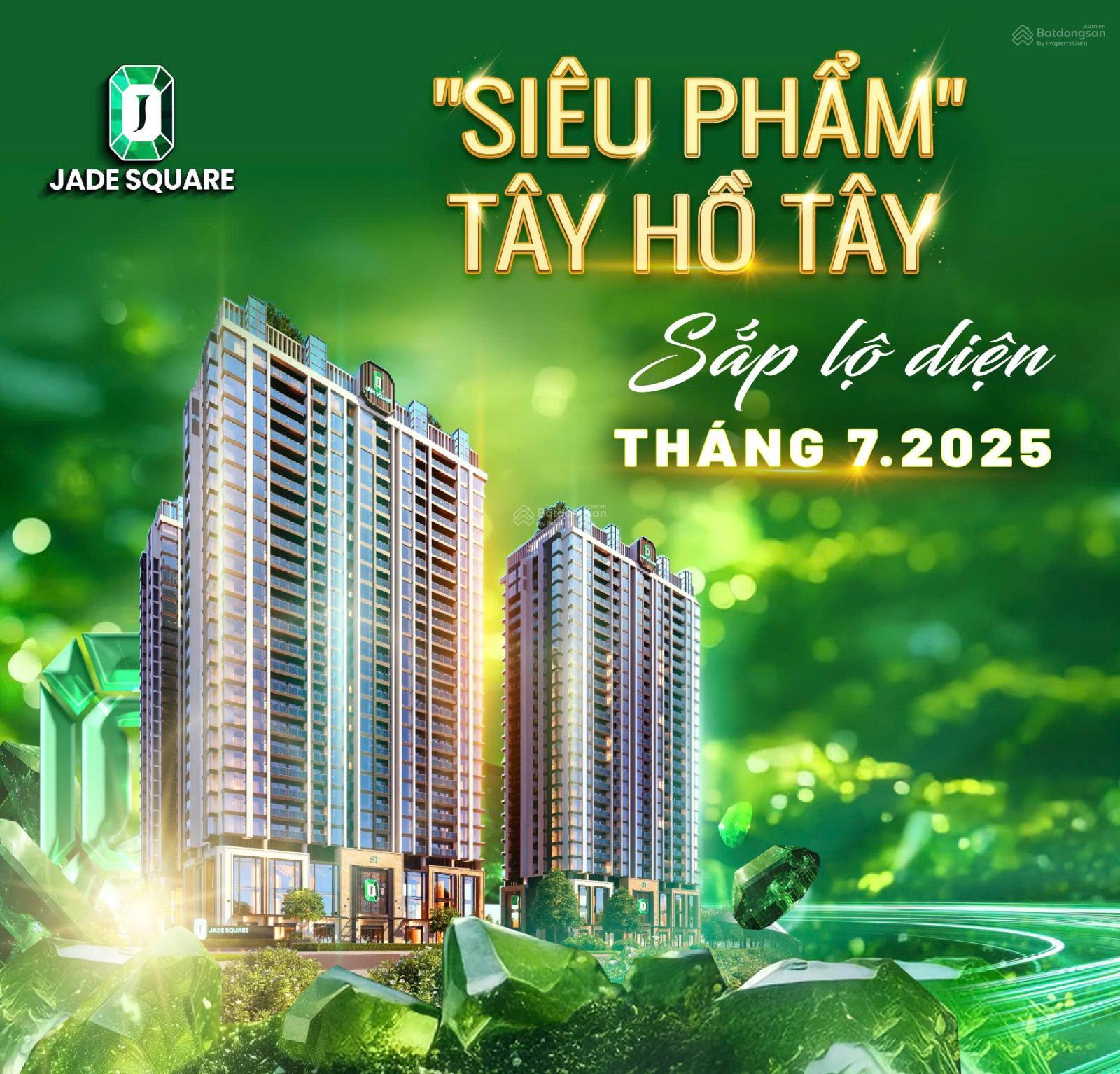bảng hàng ngoại giao giá tốt nhất Jade square căn 2 ngủ và 3 ngủ HTLS 0% 2 năm, chiết khấu đến 10%