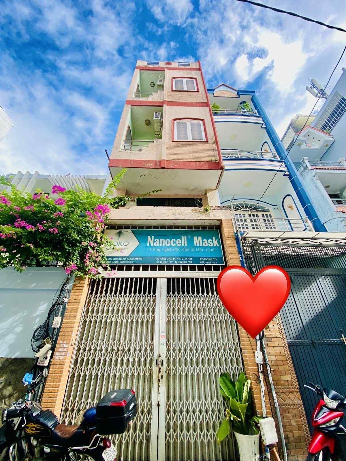 #QUẬN_3]- LÊ VĂN SỸ P12- HẺM KINH DOANH- 5 TẦNG, 9 PHÒNG, 9 WC- HẺM XE TẢI, THÔNG, CHÍNH CHỦ, DIỆN TÍCH 62M2.