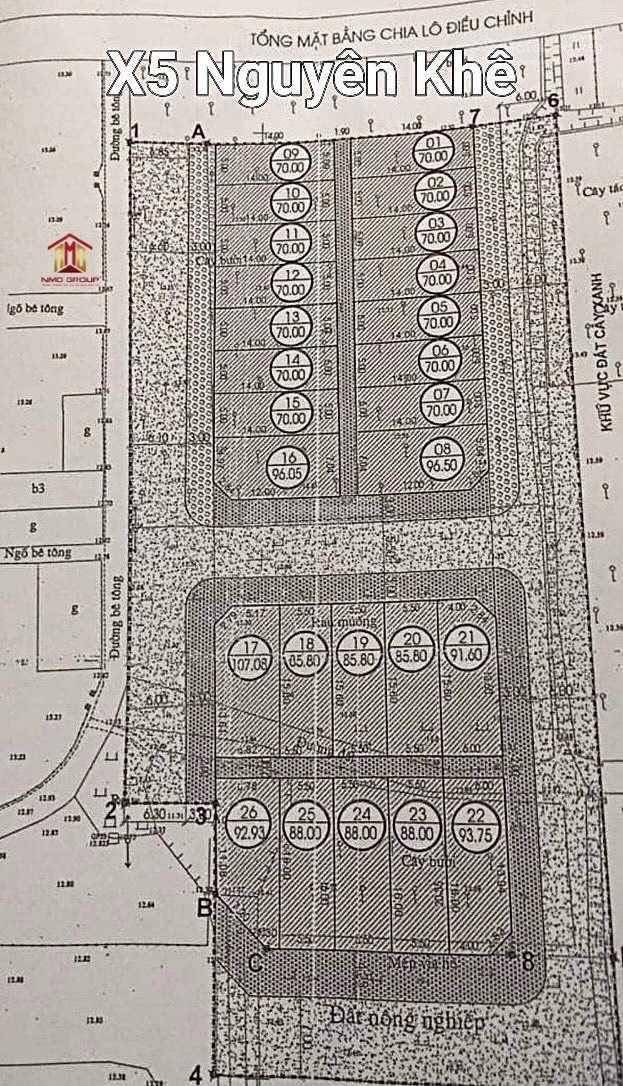 Bán Lô Đất Đấu Giá 88m² Tại X5 Nguyên Khê, Đông Anh giá siêu hấp dẫn