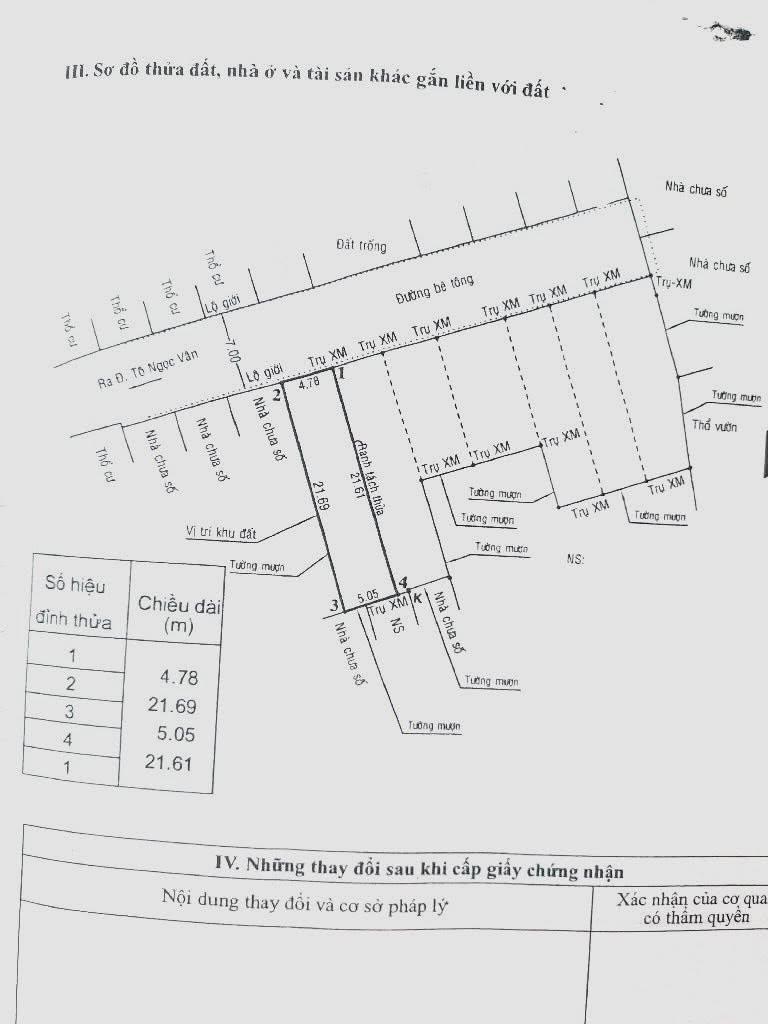 Lô Đất thổ cư khu phân lô đường 8m THẠNH XUÂN 18, Thới An, Quận 12 – Diện tích 105m2 (5 x 20), nở hậu tài lộc.