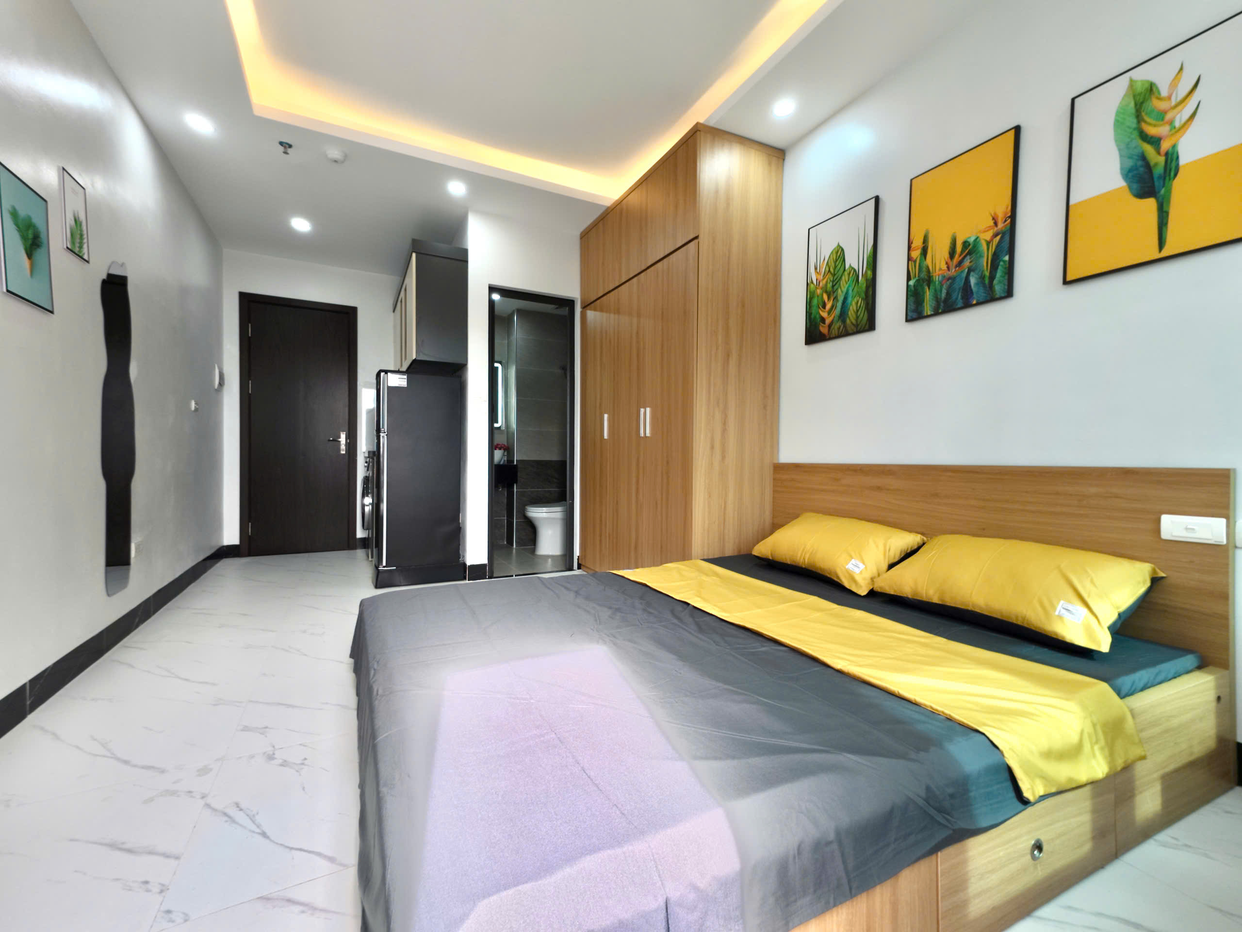 (Cực Hiếm) Căn hộ Studio cao cấp 25m2 mới khai trương tại ngõ 21 Khương Hạ – Có máy giặt riêng