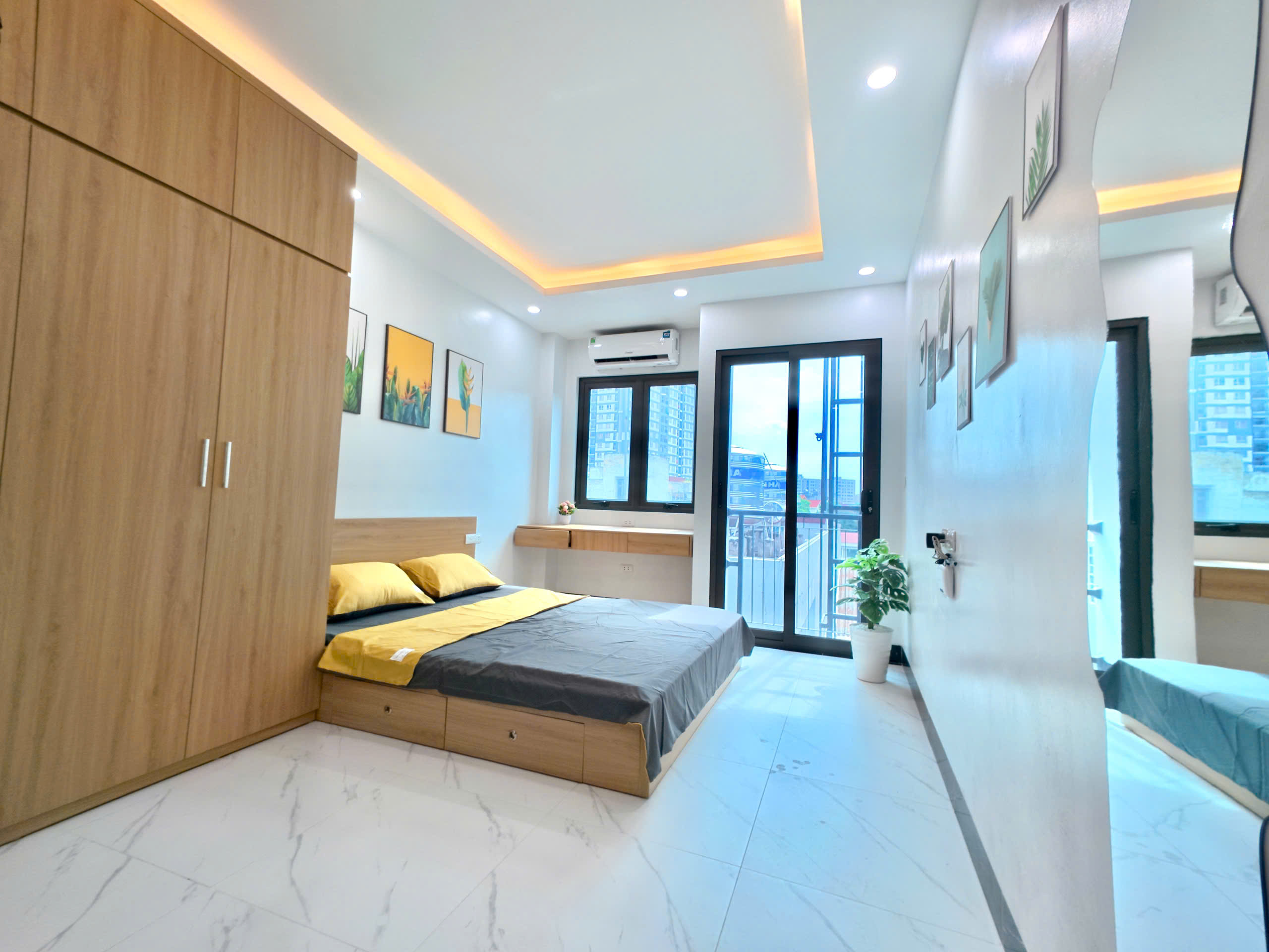 (Cực Hiếm) Căn hộ Studio cao cấp 25m2 mới khai trương tại ngõ 21 Khương Hạ – Có máy giặt riêng