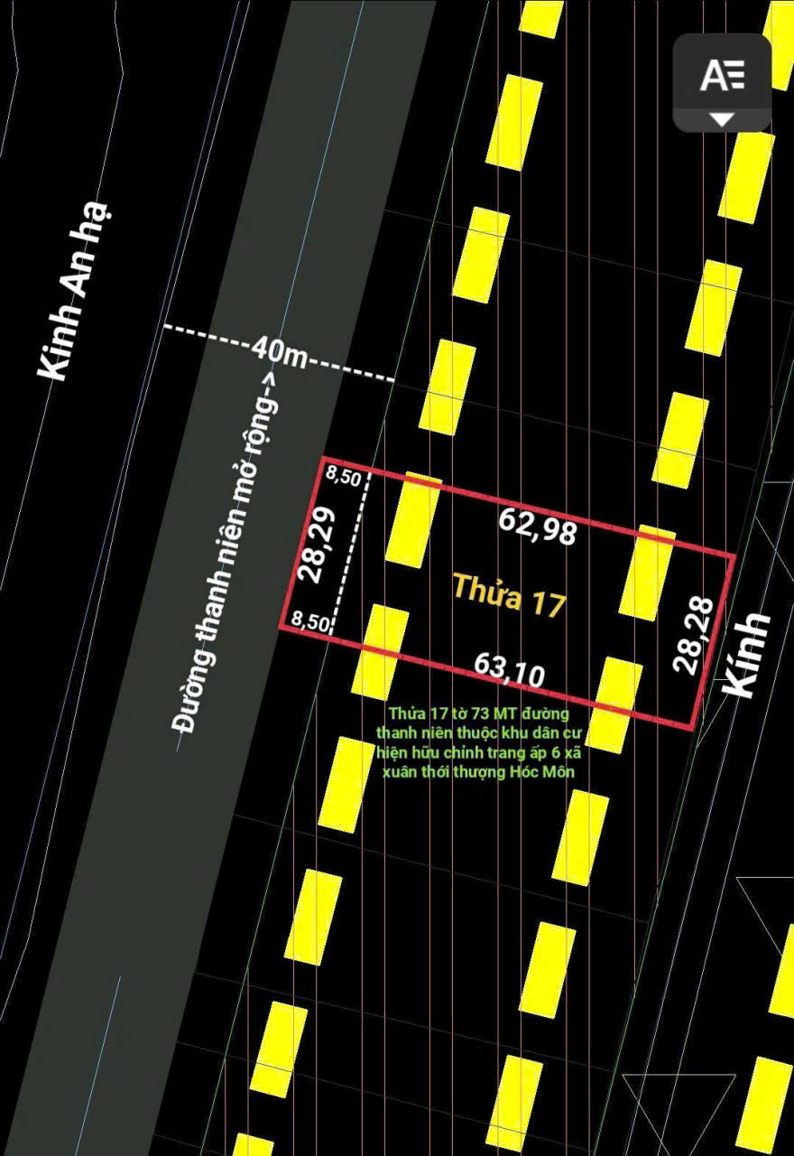 XUÂN THỚI THƯỢNG – MẶT TIỀN THANH NIÊN – ĐẤT 2.023M² ĐÃ SAN LẤP – GIÁ 25 TỶ