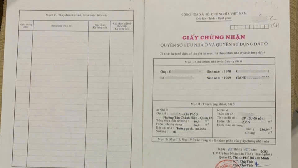 MT KHỦNG 9x26M – NGAY TRƯỜNG HỌC – KD ĐỈNH – TÂN CHÁNH HIỆP, Q12 CHỈ 12,99 TỶ TL