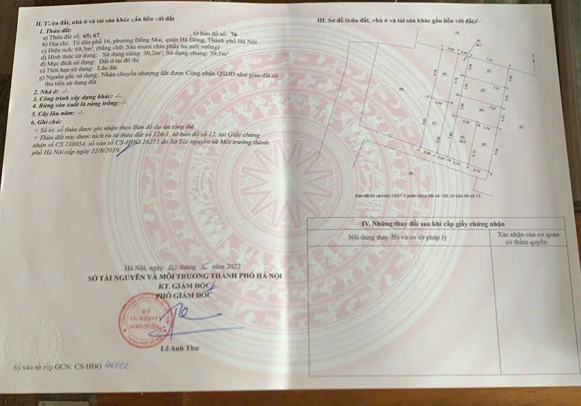 BÁN LÔ ĐẤT 30M TẠI ĐỒNG MAI-HÀ ĐÔNG-HÀ NỘI