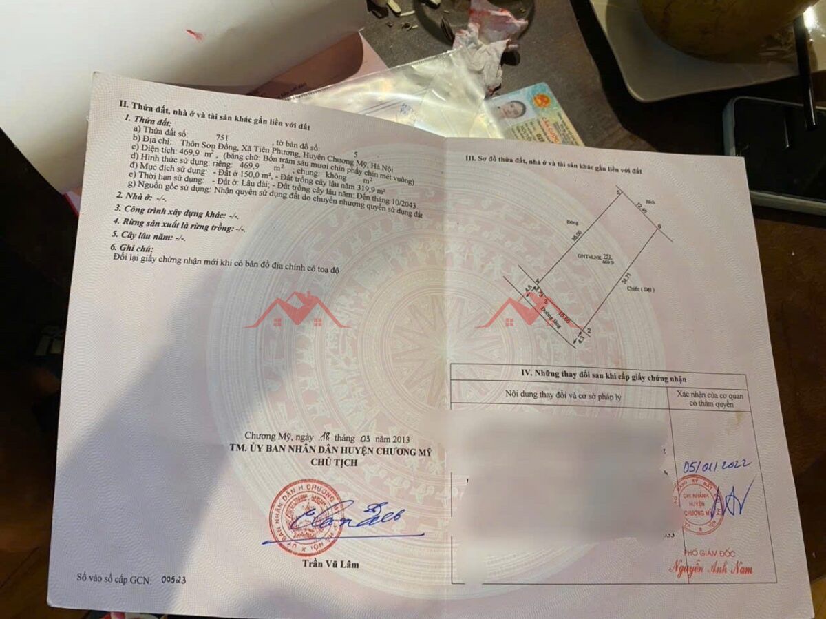 BÁN LÔ ĐẤT TRỤC CHÍNH KINH DOANH 469,9M TẠI TIÊN PHƯƠNG-CHƯƠNG MỸ-HÀ NỘI