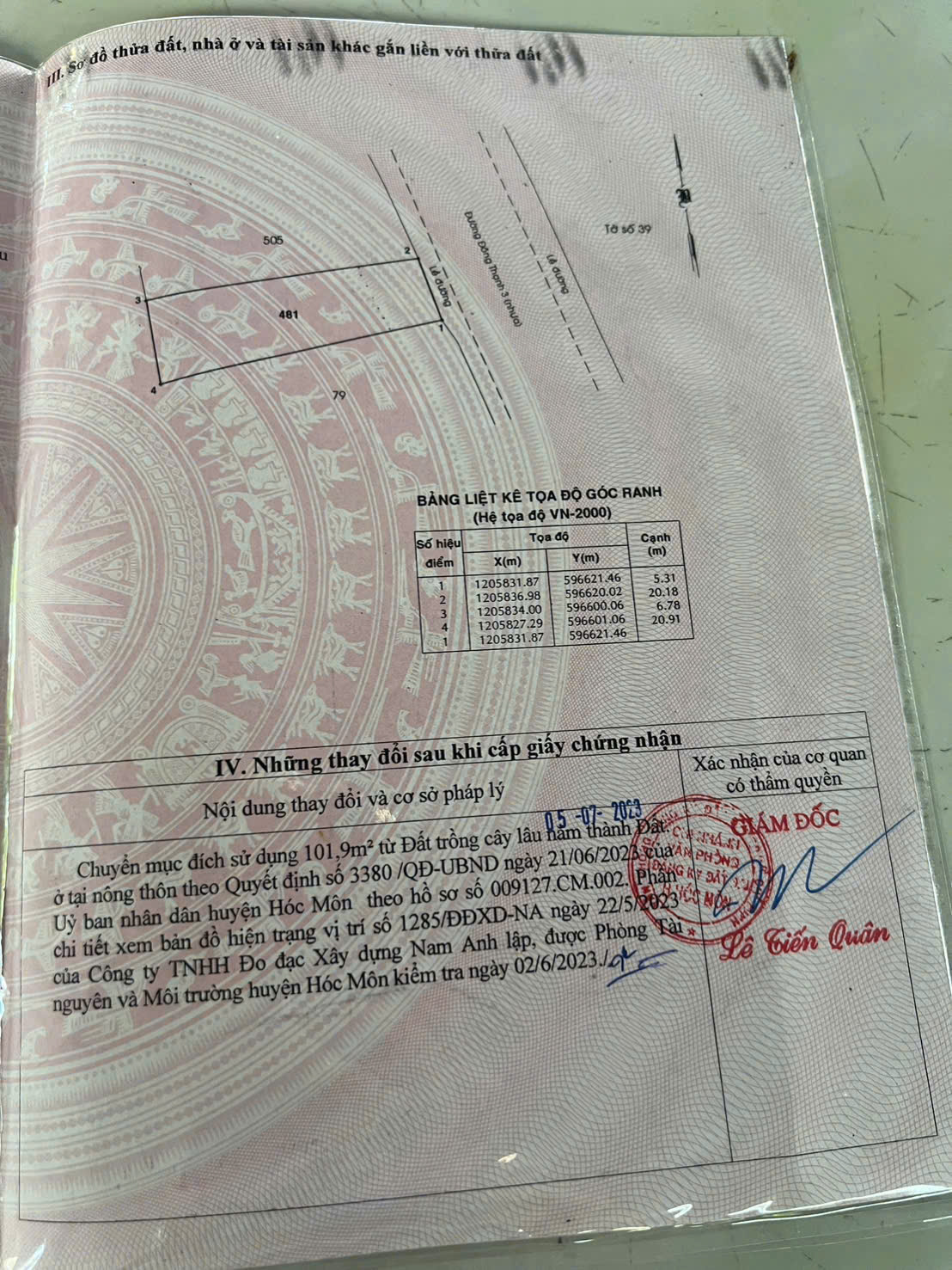 SIÊU HOT – ĐẤT MẶT TIỀN VIP ĐÔNG THẠNH 3, HÓC MÔN – GIÁ CHỈ 5,7 TỶ