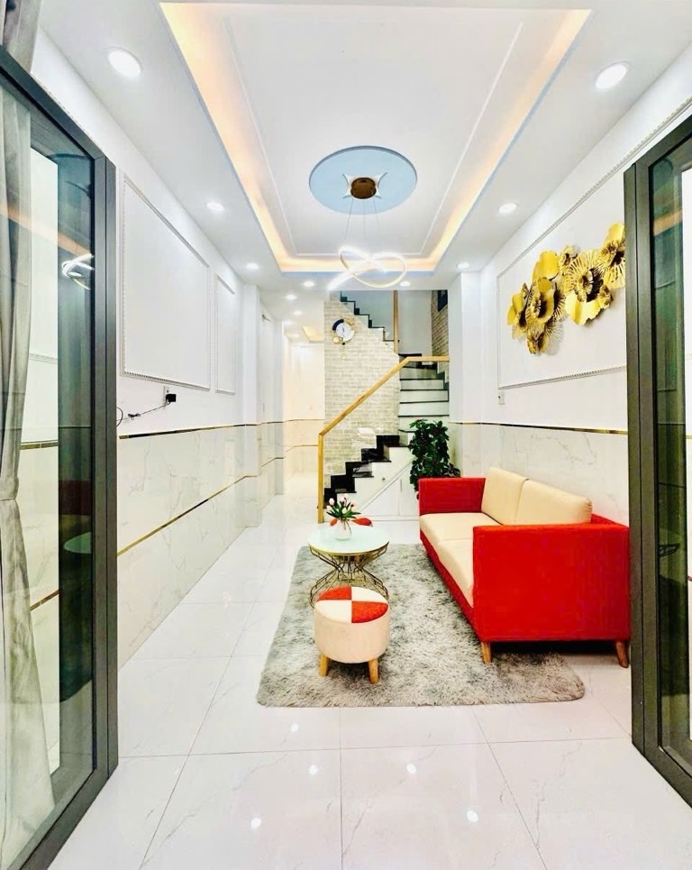 Bán nhà 4 tầng đẹp lung linh, 4PN-3WC, 26m² (3.2×8), hẻm 4m, gần Aeon Tân Phú, hơn 2 tỷ