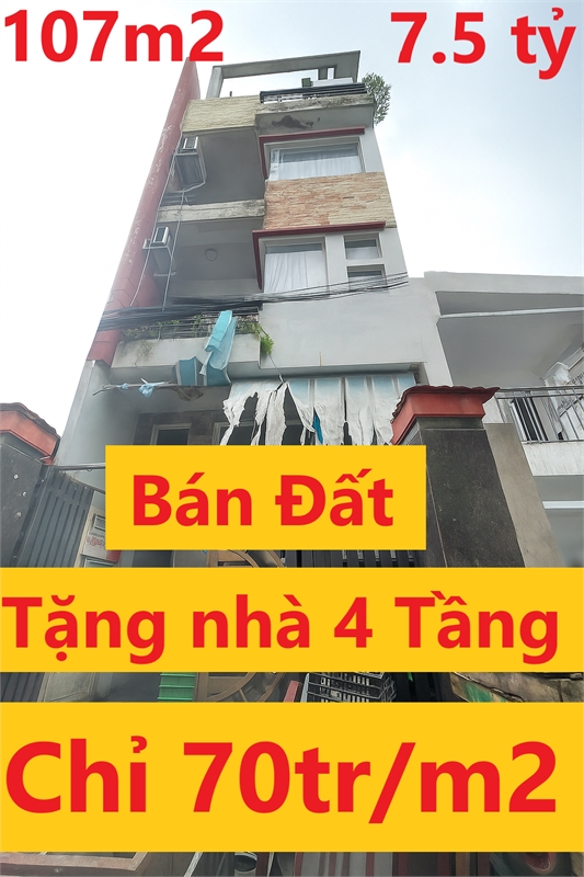 Bán nhà 107m2, 4 Tầng – Hoàng Xuân Nhị thông Trịnh Đình Trọng, Tân Phú – Chỉ 7.5 tỷ