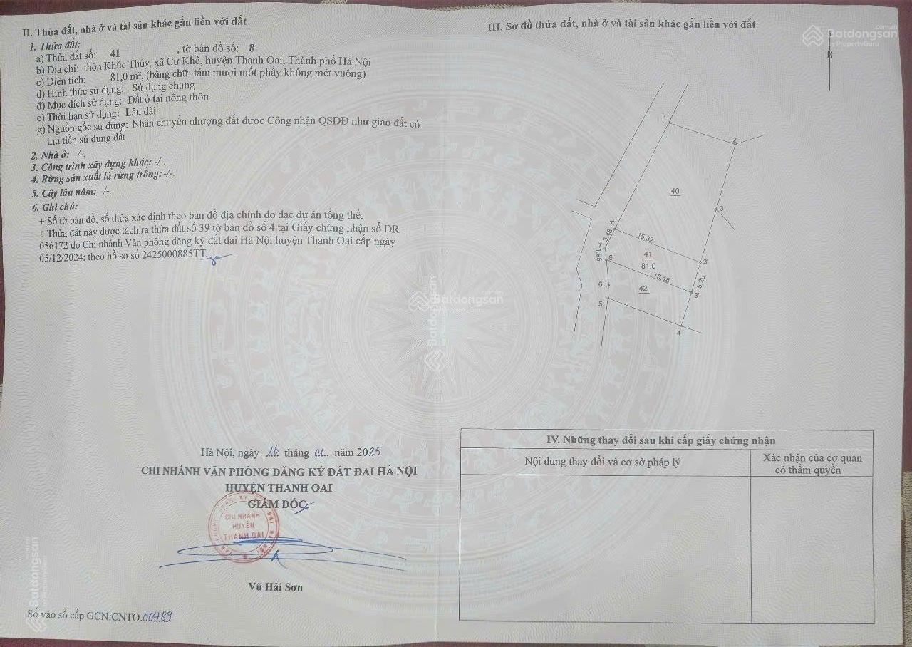 Chính chủ bán đất Cự Khê Thanh Oai, ngay khu đô thị Thanh Hà, 81m2. Giá 10 tỷ