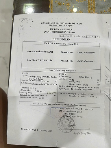 Bán Căn Hộ P606, Số 40E Ngô Đức Kế, Phường Bến Nghé, Trung Tâm Quận 1