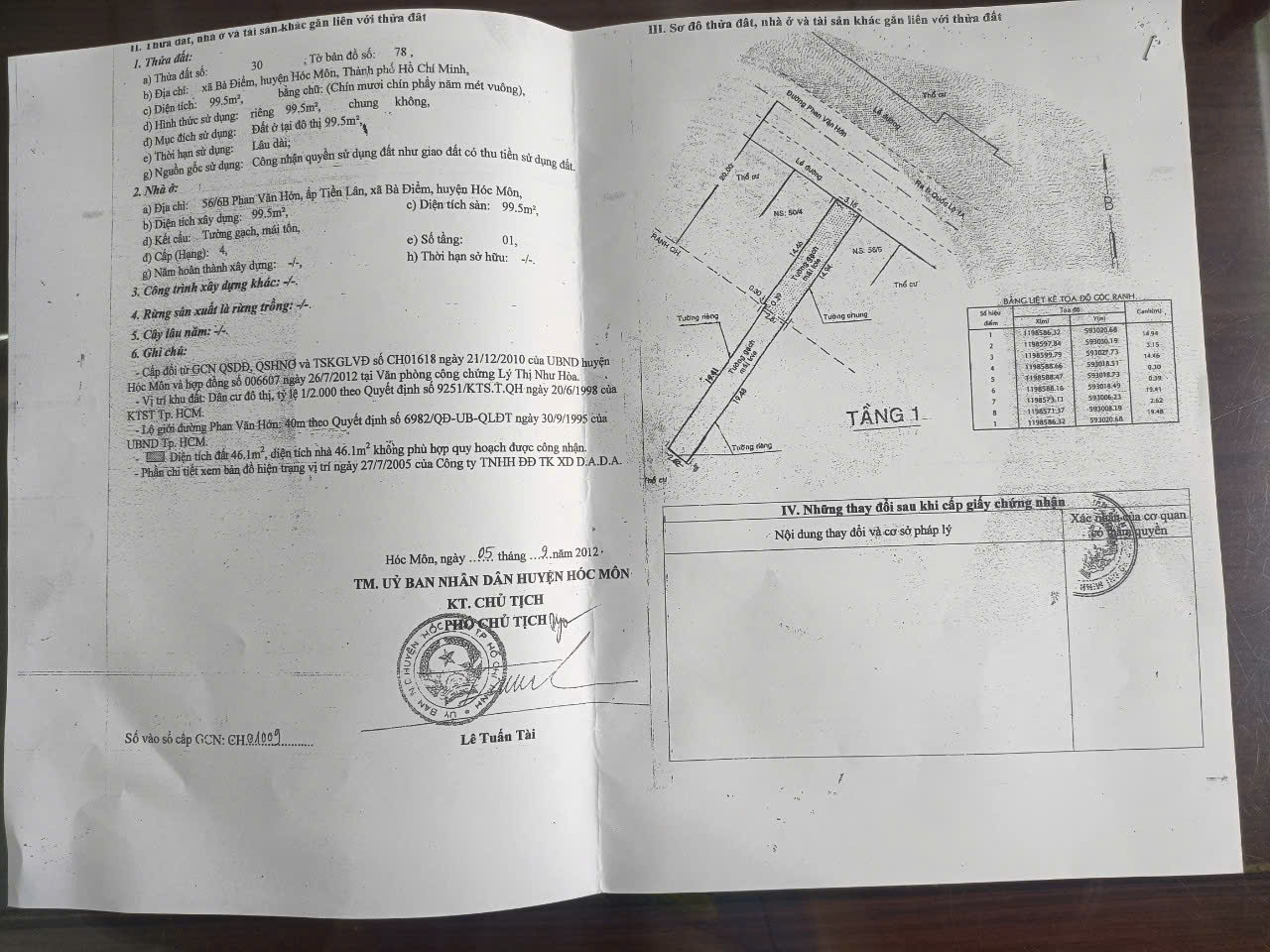 NHÀ MT PHAN VĂN HỚN – BÀ ĐIỂM, HÓC MÔN – NGAY QL1A CHỈ 16 TỶ.