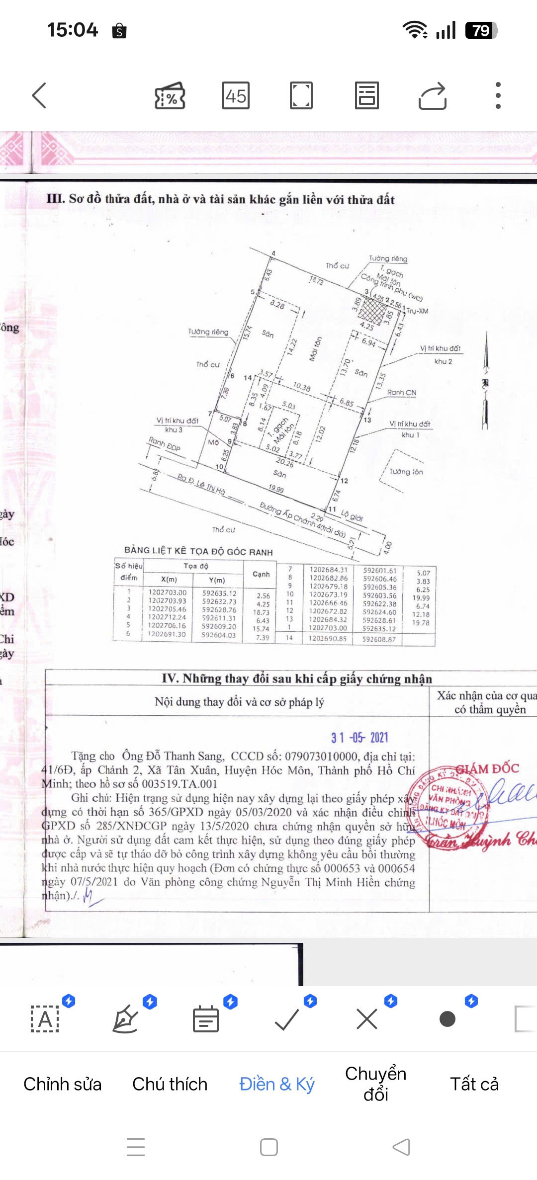 GIẢM 3 TỶ BÁN GẤP BIỆT THỰ VƯỜN (26X39) TÂN XUÂN HÓC MÔN