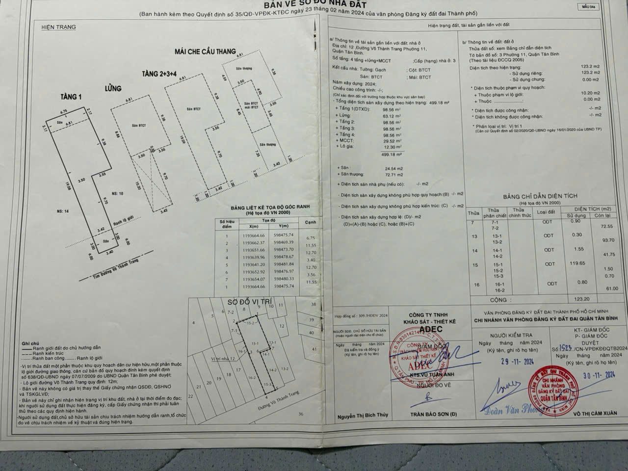 Chính Chủ Bán Mặt Tiền Võ Thành Trang, P11, Tân Bình: 3.4x24m, Giá 20 tỷ.