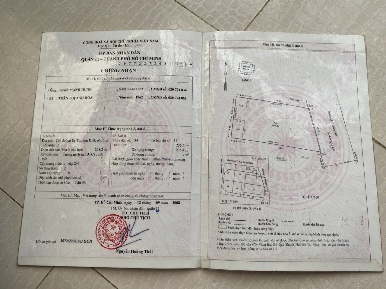 Chính Chủ Bán Mặt Tiền Lý Thường Kiệt, P.15, Q.11: (11.9 x 20m), Giá 115 Tỷ