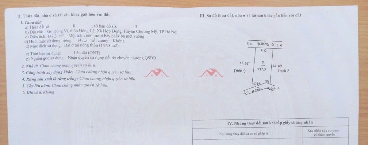 HÀNG FO CHÍNH CHỦ BÁN LÔ ĐẤT 147,3M TẠI HỢP ĐỒNG-CHƯƠNG MỸ-HÀ NỘI