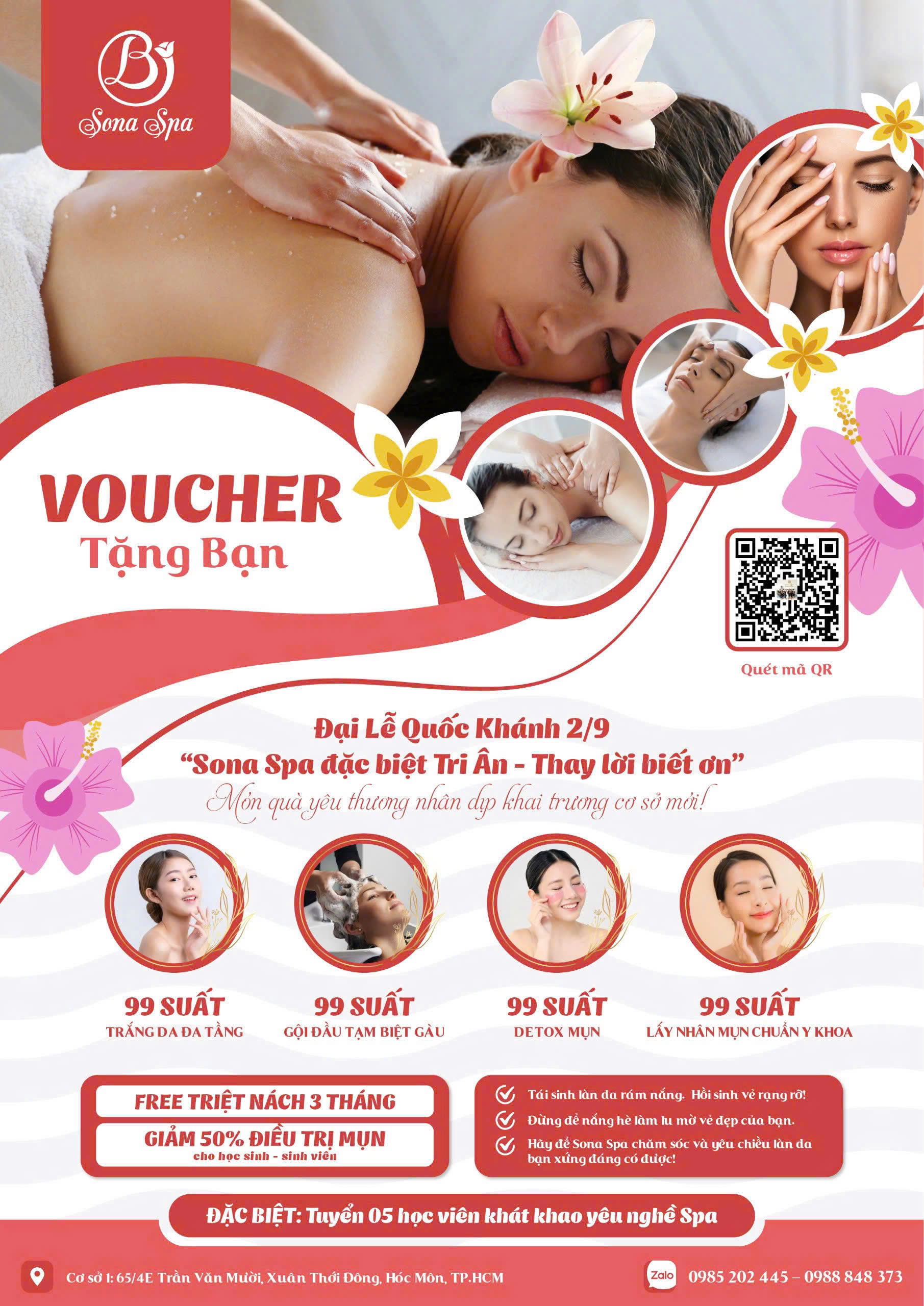 SONA SPA – TUYỂN NHÂN VIÊN SPA