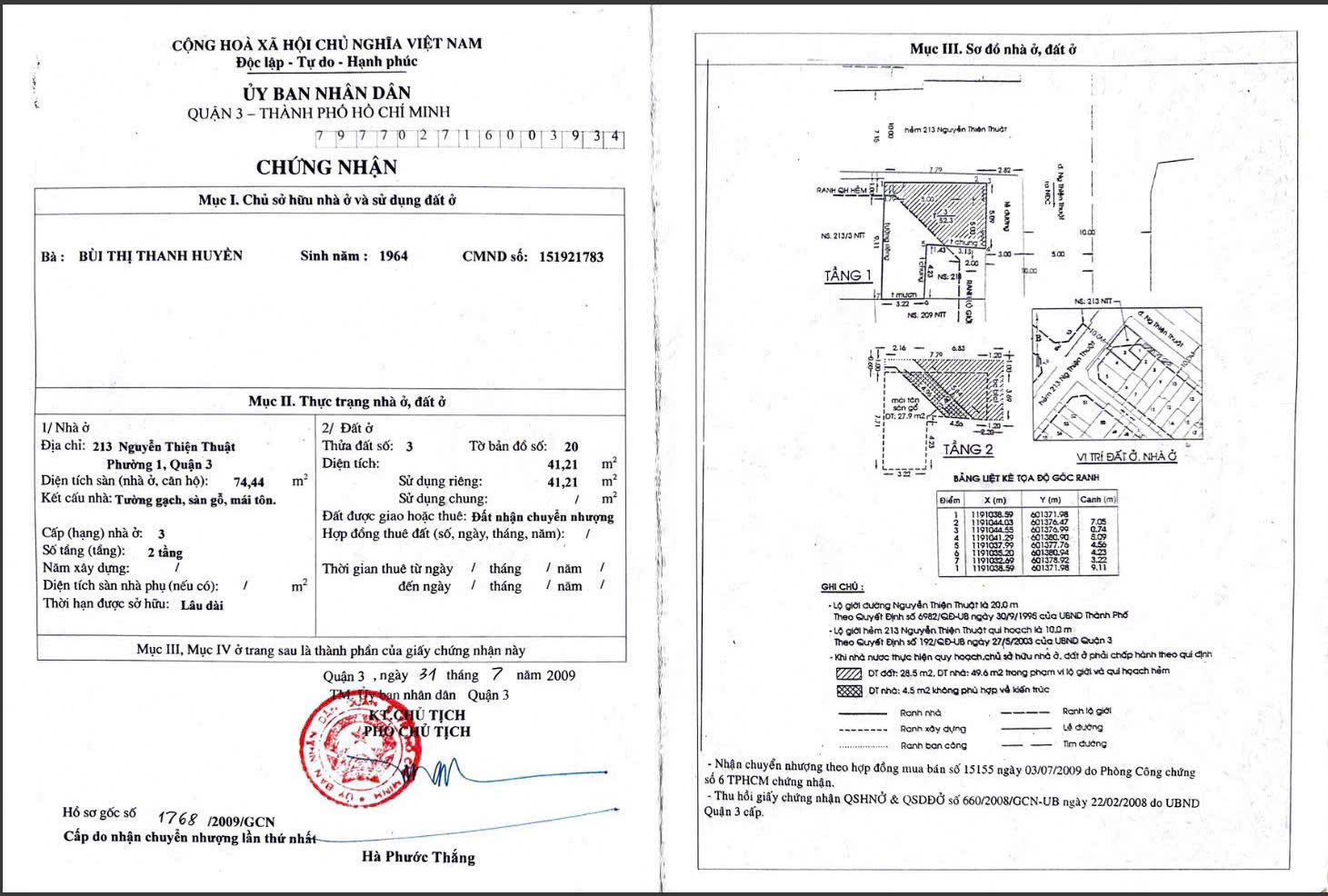 Bán Nhà Mặt Tiền 213 Nguyễn Thiện Thuật, Phường 1 , Quận 3
