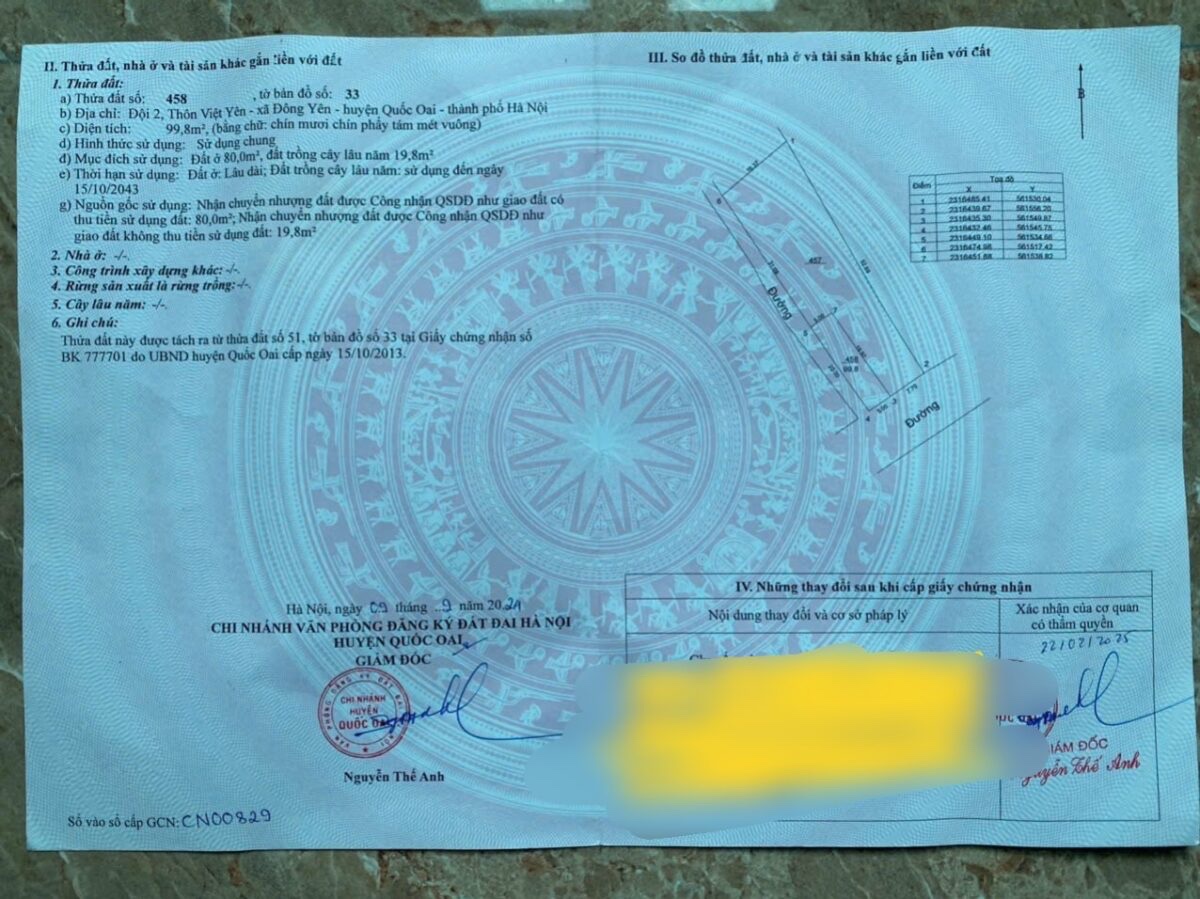 SIÊU PHẨM TRỤC CHÍNH KINH DOANH 99,8M TẠI ĐÔNG YÊN-QUỐC OAI-HÀ NỘI