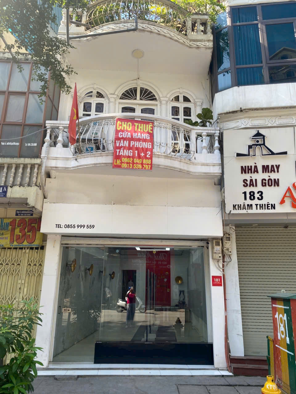 CHO THUÊ MẶT BẰNG KINH DOANH TẦNG 1 & 2 – PHỐ KHÂM THIÊN, ĐỐNG ĐA, HÀ NỘI