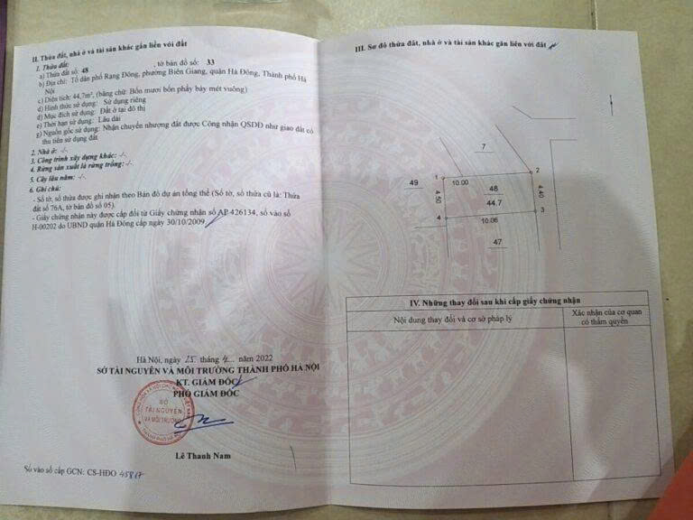 SIÊU PHẨM 44,7M TẠI TẠI BIÊN GIANG-HÀ ĐÔNG-HÀ NỘI