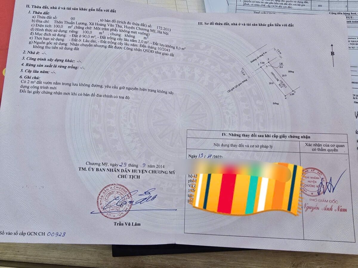 HÀNG HIẾM 100M TẠI HOÀNG VĂN THỤ-CHƯƠNG MỸ-HÀ NỘI