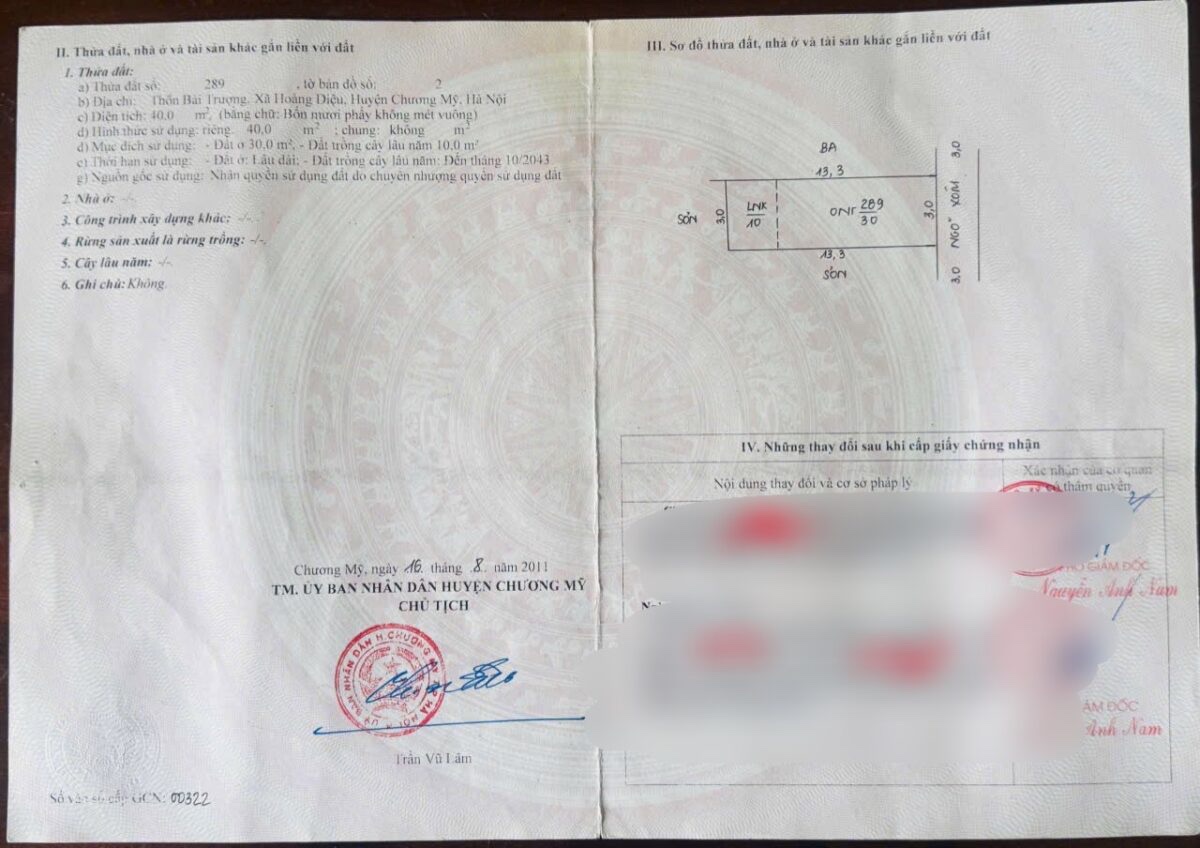 BÁN NHÀ ĐẸP 40M TẠI HOÀNG DIỆU-CHƯƠNG MỸ-HÀ NỘI