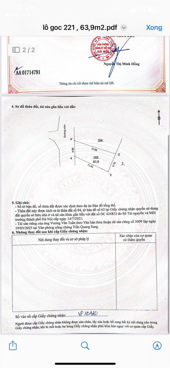 SIÊU PHẨM 63,9M TẠI TT XUÂN MAI-CHƯƠNG MỸ-HÀ NỘI