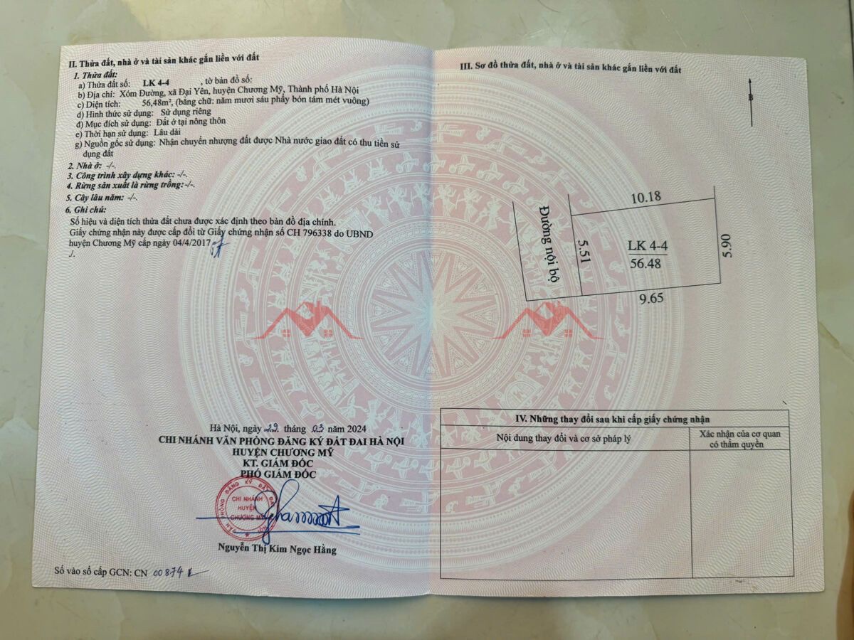 SIÊU PHẨM NHÀ 56.48M TẠI ĐẠI YÊN-CHƯƠNG MỸ-HÀ NỘI